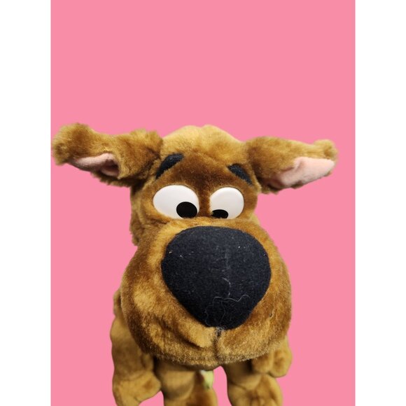 Scooby-Doo Plush 12" Vintage Brown Stuffed Cartoon Dog With Blue Collar & SD Tag - Picture 2 of 10